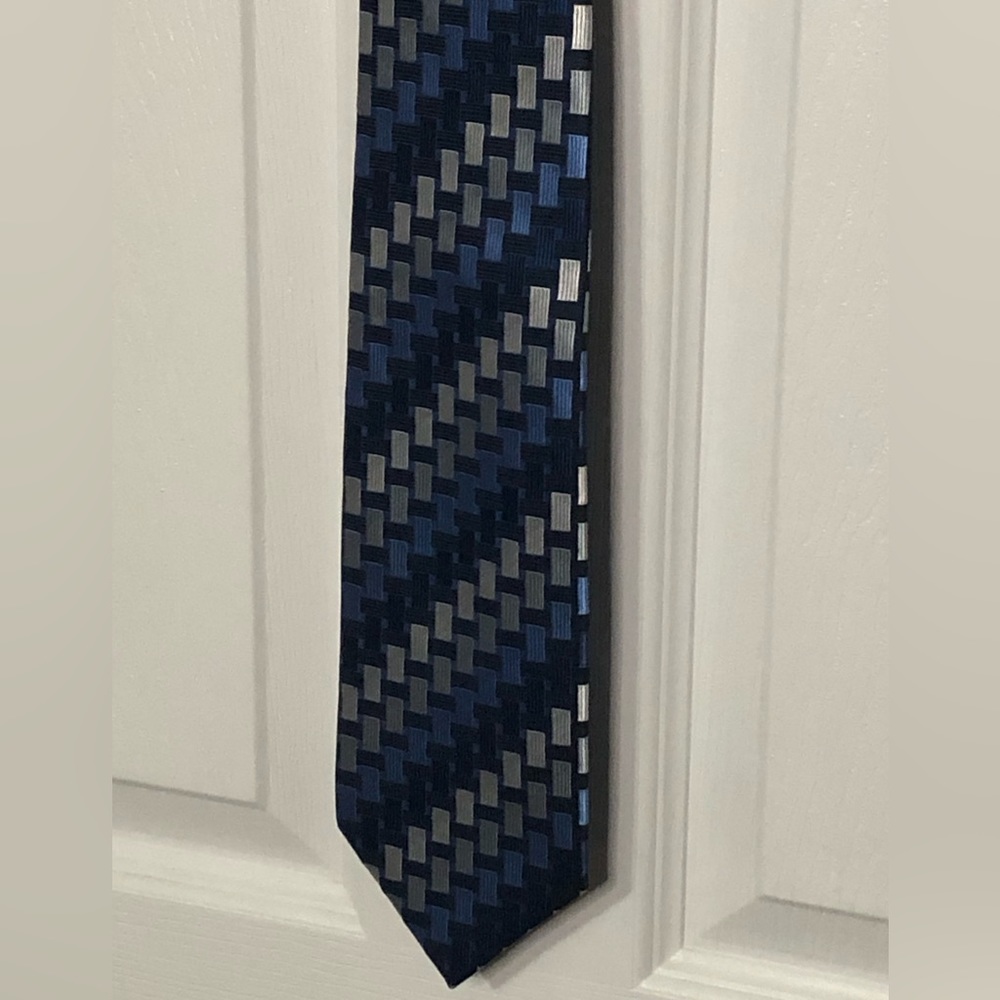 Giorgio Brutini men’s neck tie blue/ silver OS - Picture 2 of 4